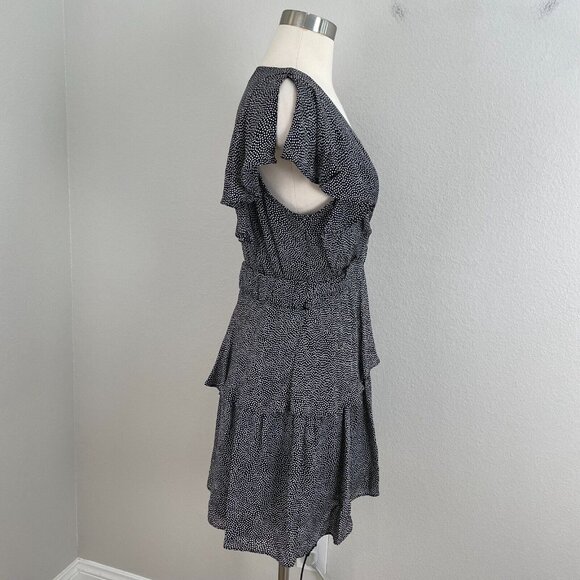 A.L.C. Womens Size 8 Polka Dot Viera Dress 100% Silk Mini in Black - Picture 8 of 12